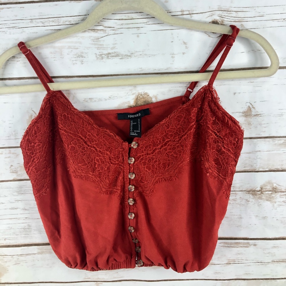 Rusty Orange Forever 21 Crop Top